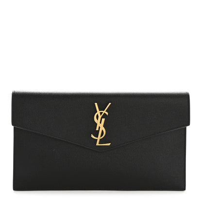 Saint Laurent Grain De Poudre Uptown Pouch Black 1 of 9