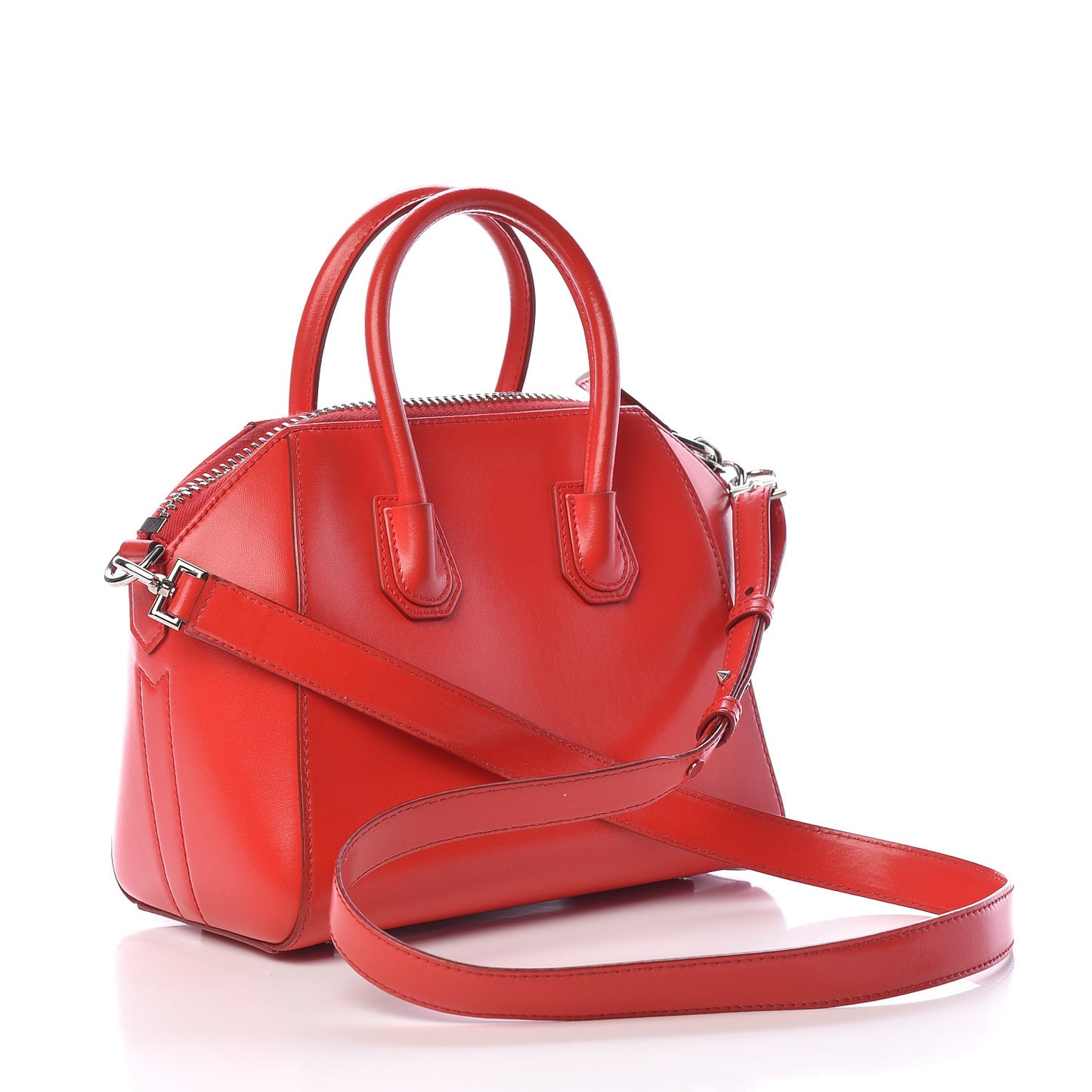 Shiny Lord Calfskin Mini Antigona Red