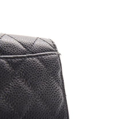 Chanel Caviar Quilted Flap Card Holder Wallet Black 9 of 10