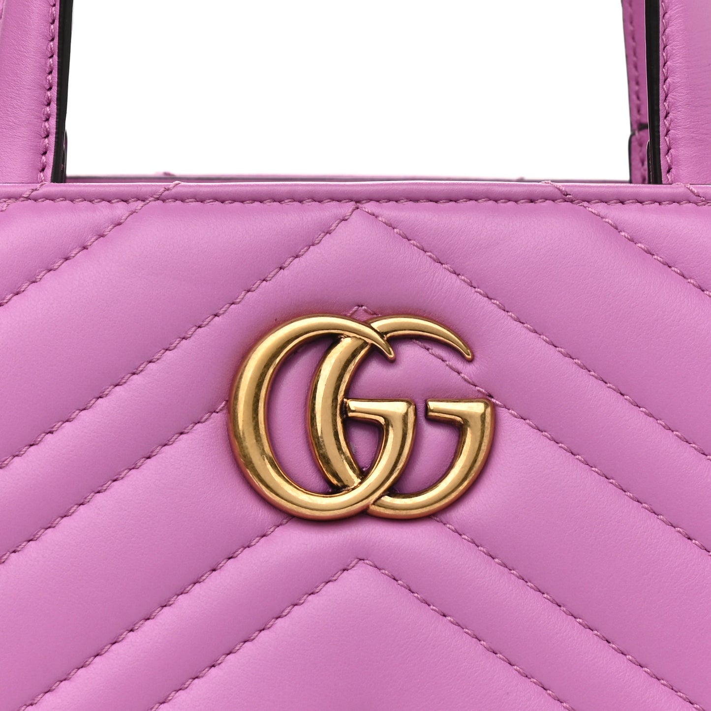 Calfskin Matelasse Small GG Marmont Tote Candy Mousse