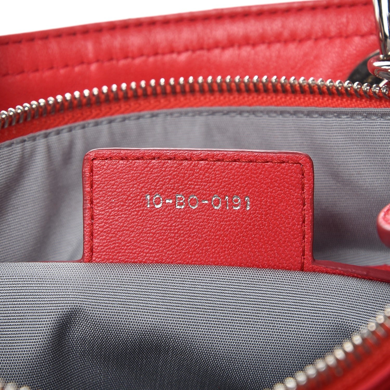 Christian Dior Lambskin Cannage Granville Polochon Coral 8 of 16