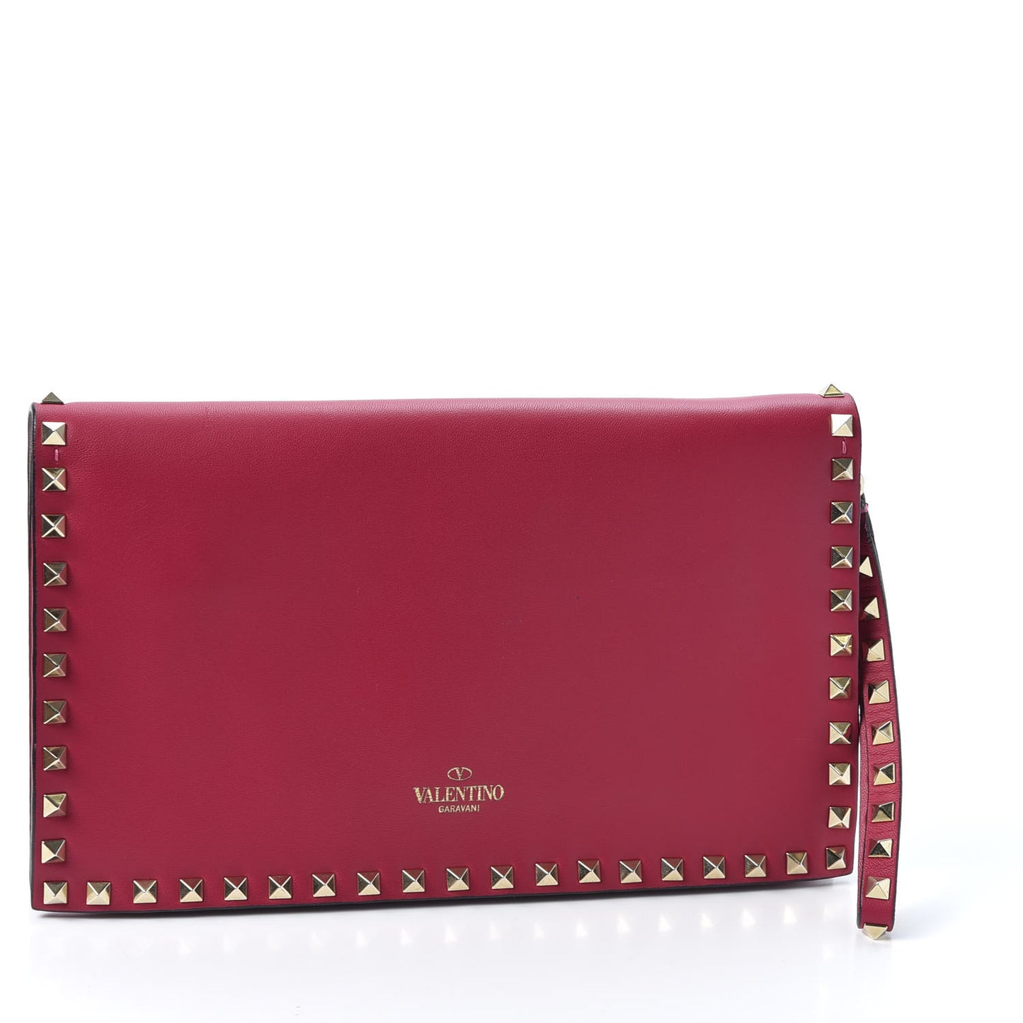 Nappa Rockstud Wristlet Clutch Cyclamin