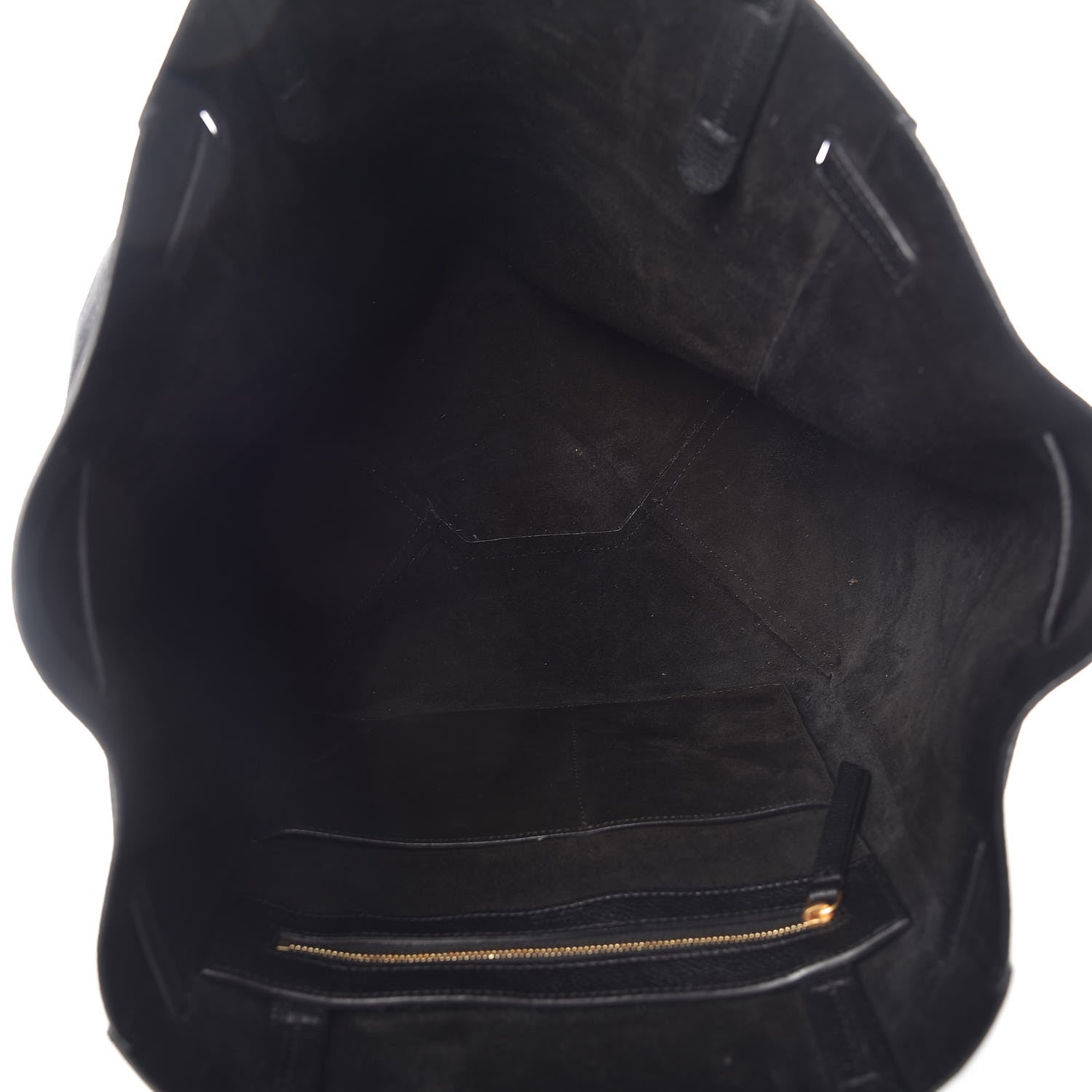 Celine Soft Grained Calfskin Small Belt Cabas Phantom Black 5 of 9