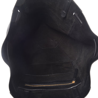 Celine Soft Grained Calfskin Small Belt Cabas Phantom Black 5 of 9