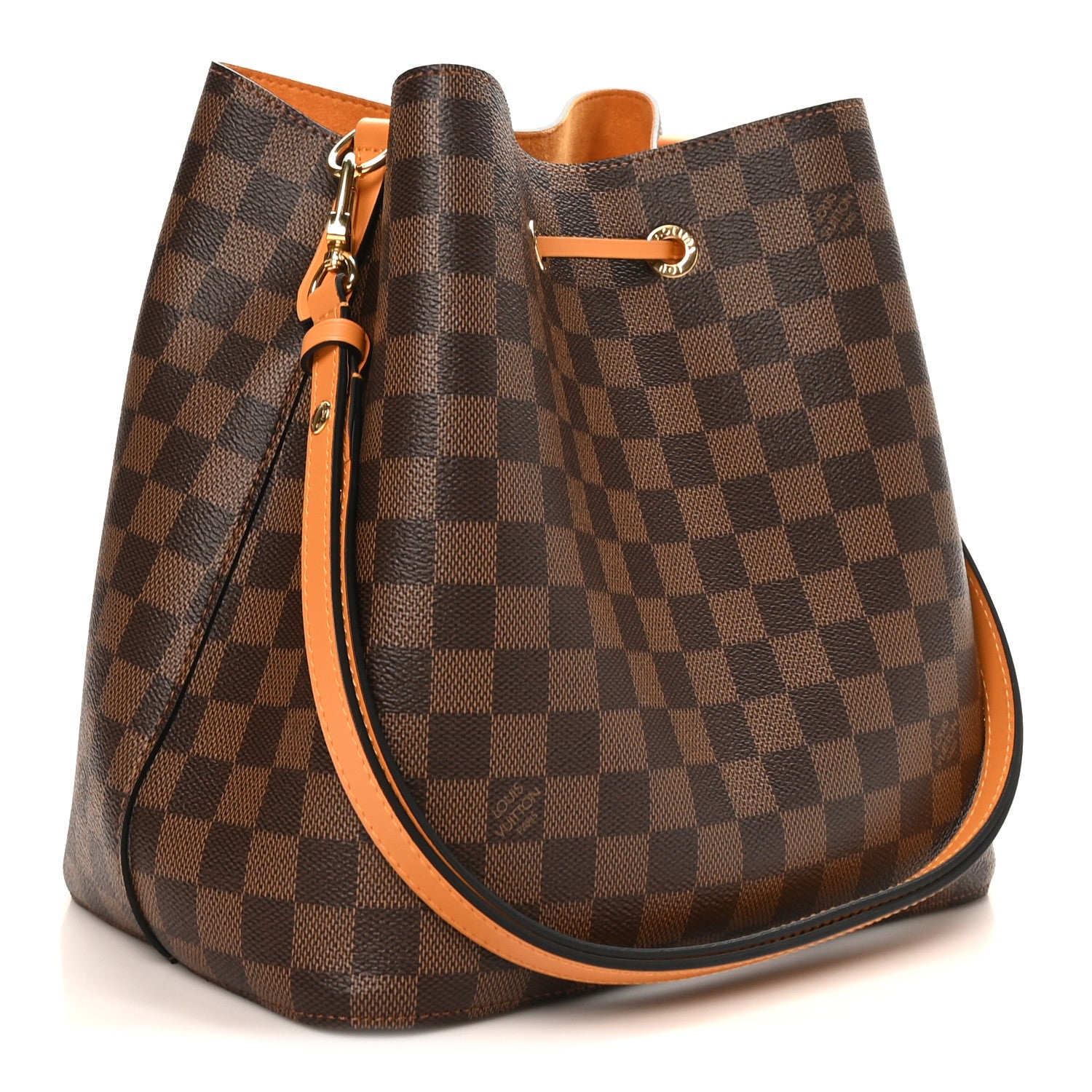 Louis Vuitton Damier Ebene Neonoe MM Safran 3 of 9