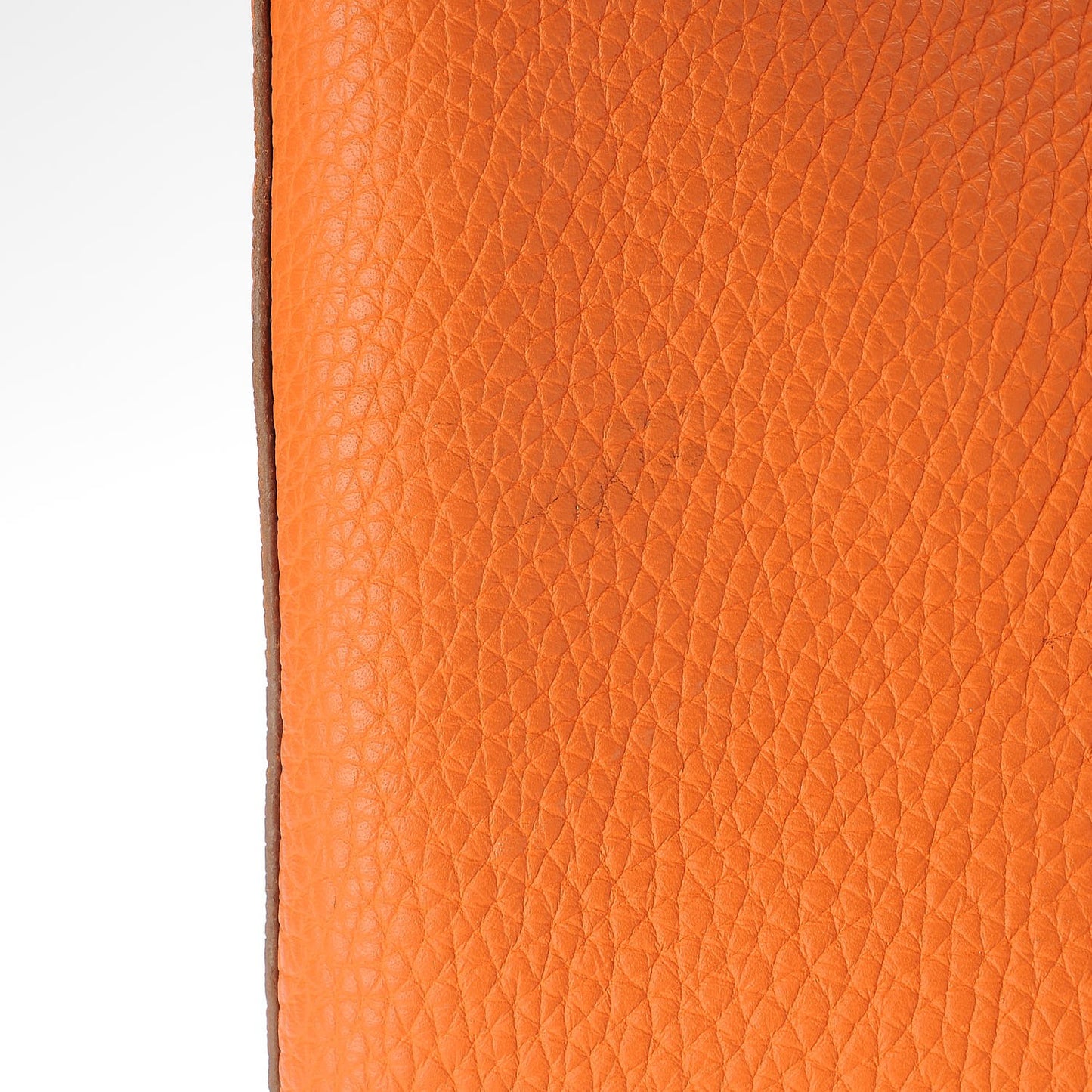 Taurillon Clemence Double Sens 45 Reversible Tote Orange Gris Perle