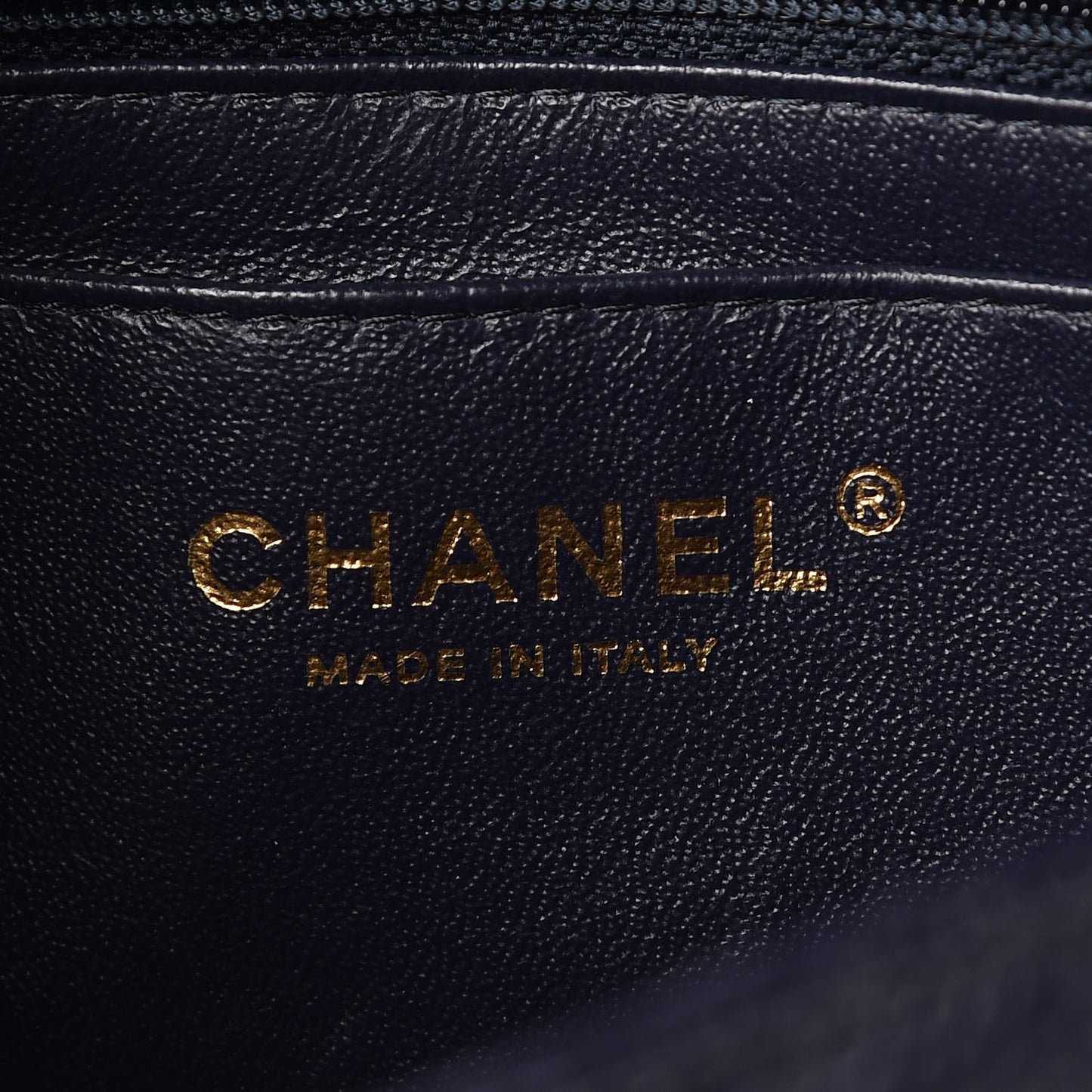 Caviar Quilted Mini Rectangular Flap Navy