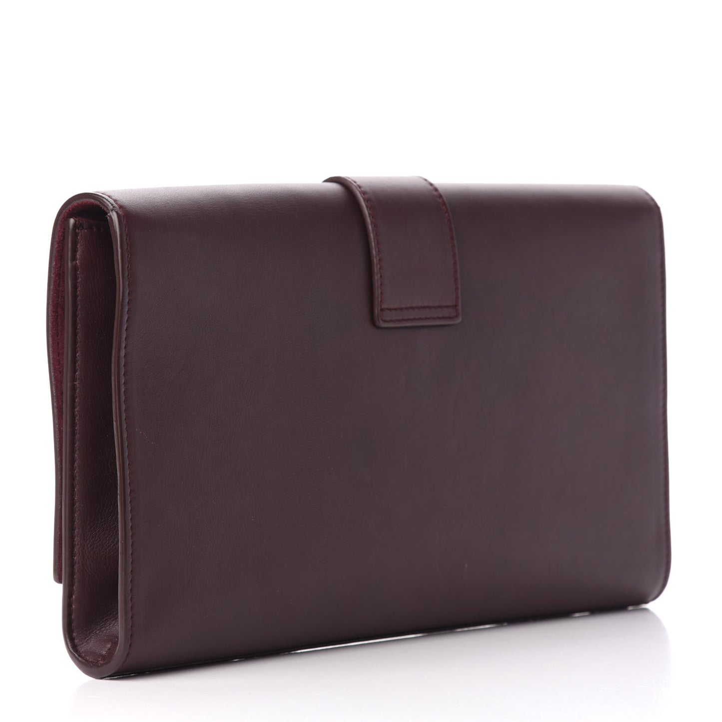Calfskin Classic Y Ligne Clutch Bordeaux