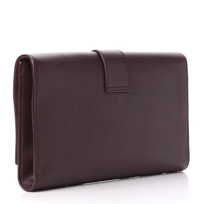 Saint Laurent Calfskin Classic Y Ligne Clutch Bordeaux 3 of 7