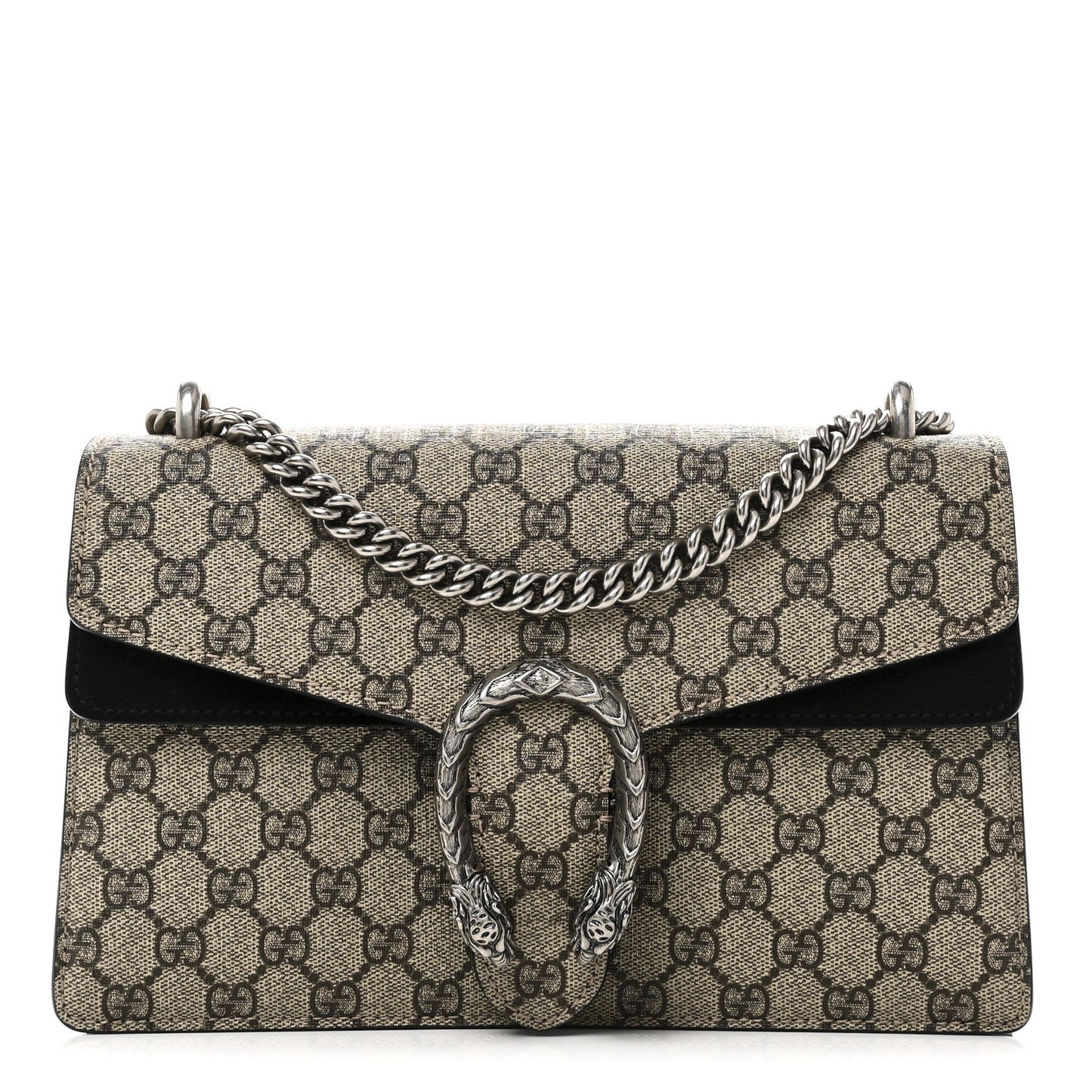 GG Supreme Monogram Small Dionysus Shoulder Bag Black