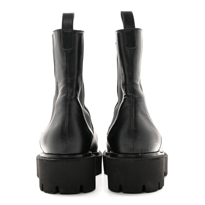 Chanel Crumpled Calfskin Patent Cap Toe Short Boots 39.5 Black 5 of 13
