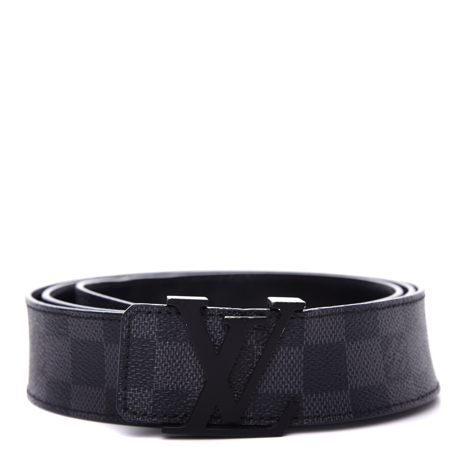 Louis Vuitton Damier Graphite 40mm LV Initiales Belt 120 48 1 of 8