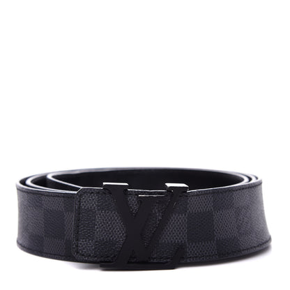 Louis Vuitton Damier Graphite 40mm LV Initiales Belt 120 48 1 of 8