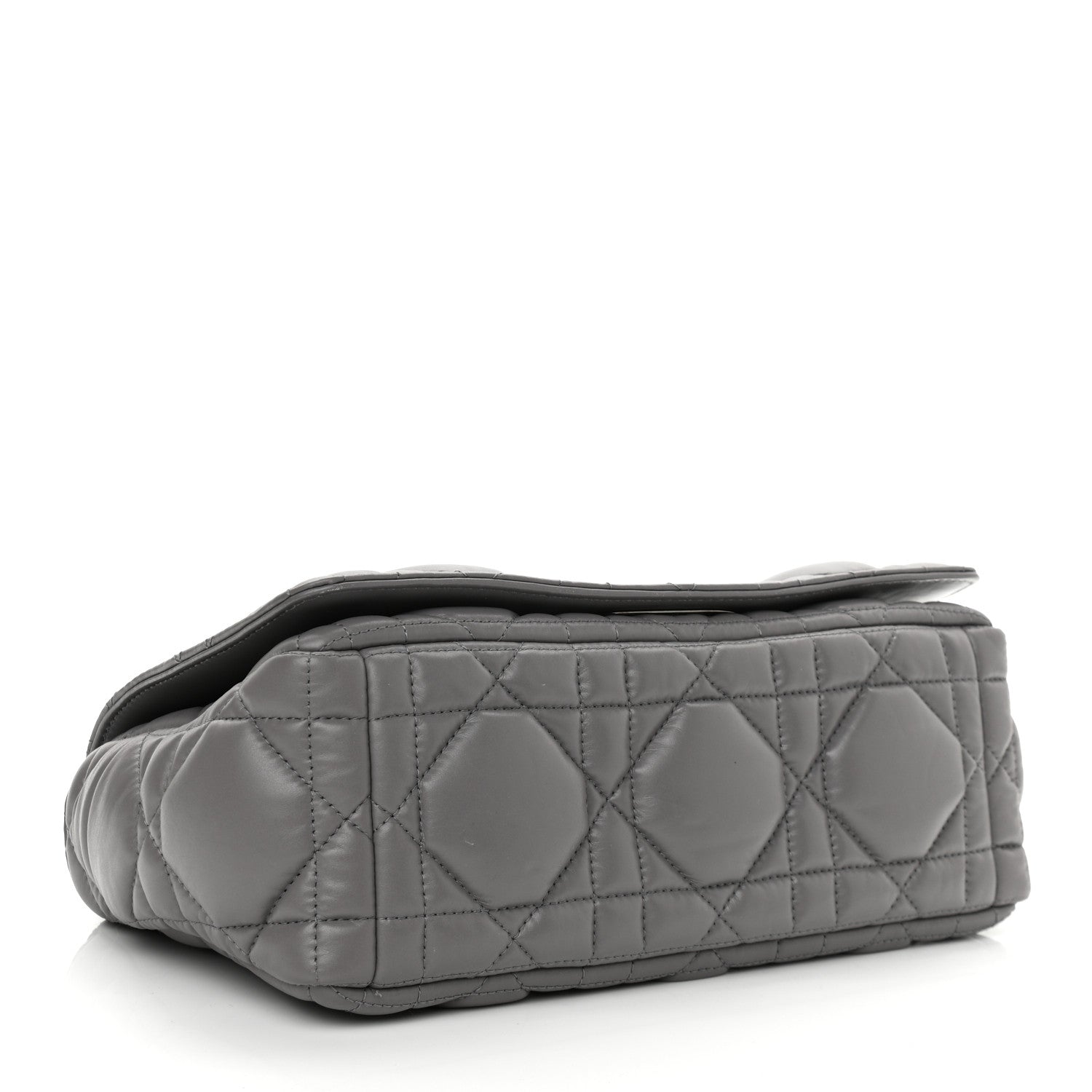 Christian Dior Calfskin Macrocannage Medium Caro Bag Iron Grey 4 of 10