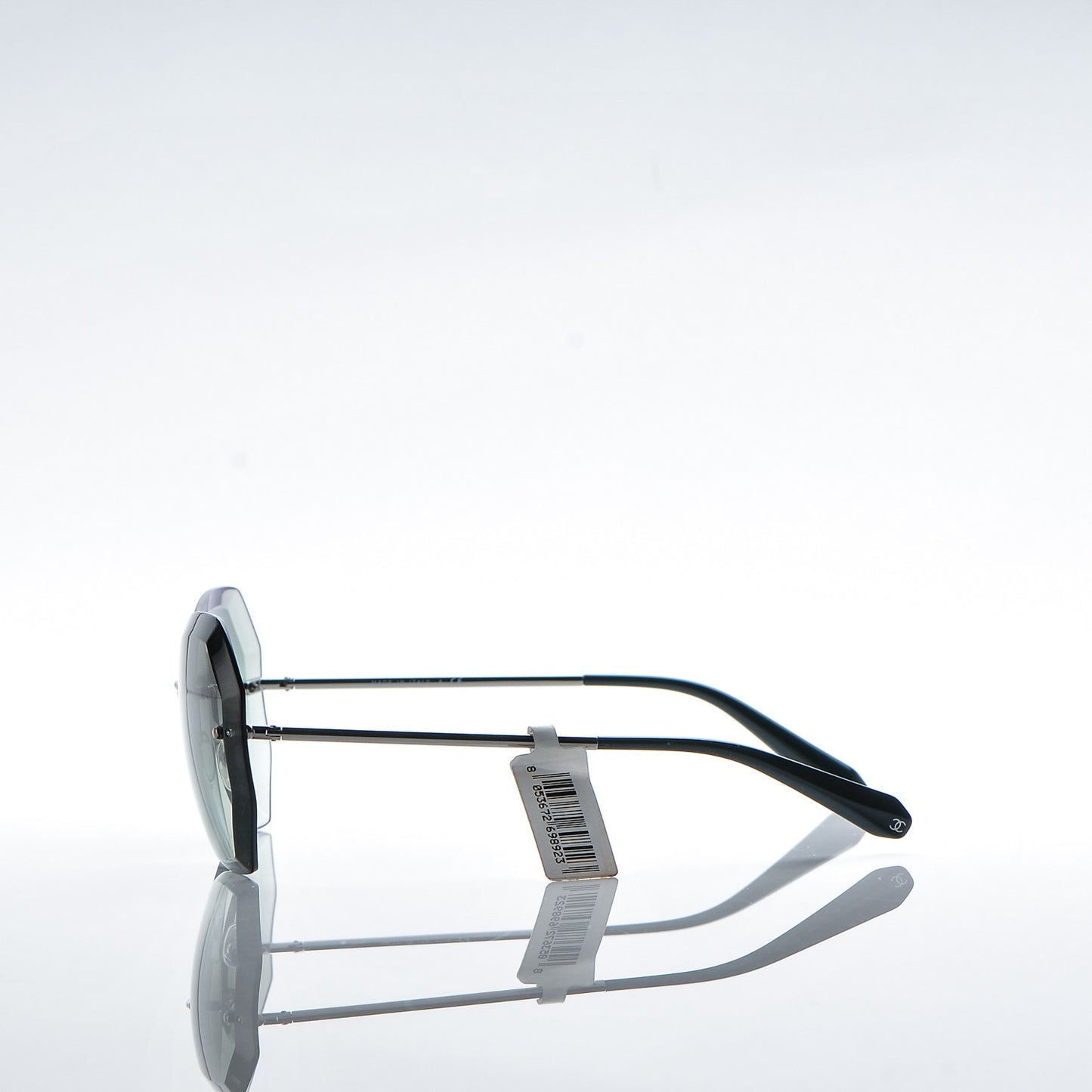 Metal Spring Round Sunglasses 4220 Gunmetal Green