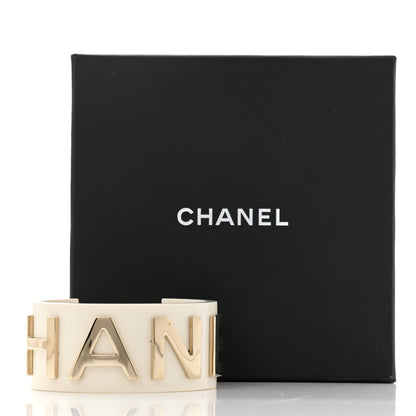 Chanel Resin Metal Cuff White 6 of 6