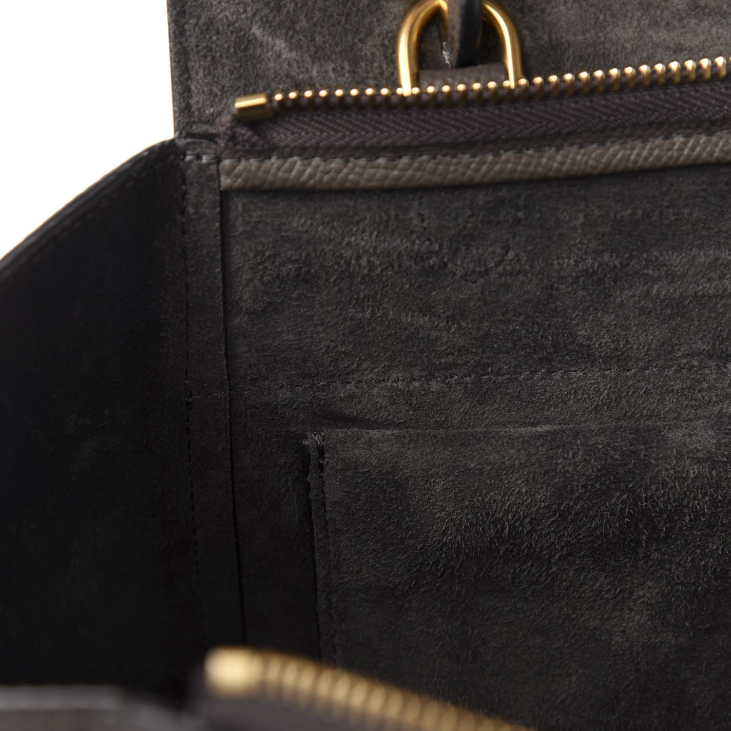 Celine Grained Calfskin Mini Belt Bag Grey 8 of 12