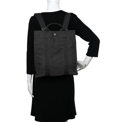 Hermes Canvas Herline Backpack Grey 2 of 12