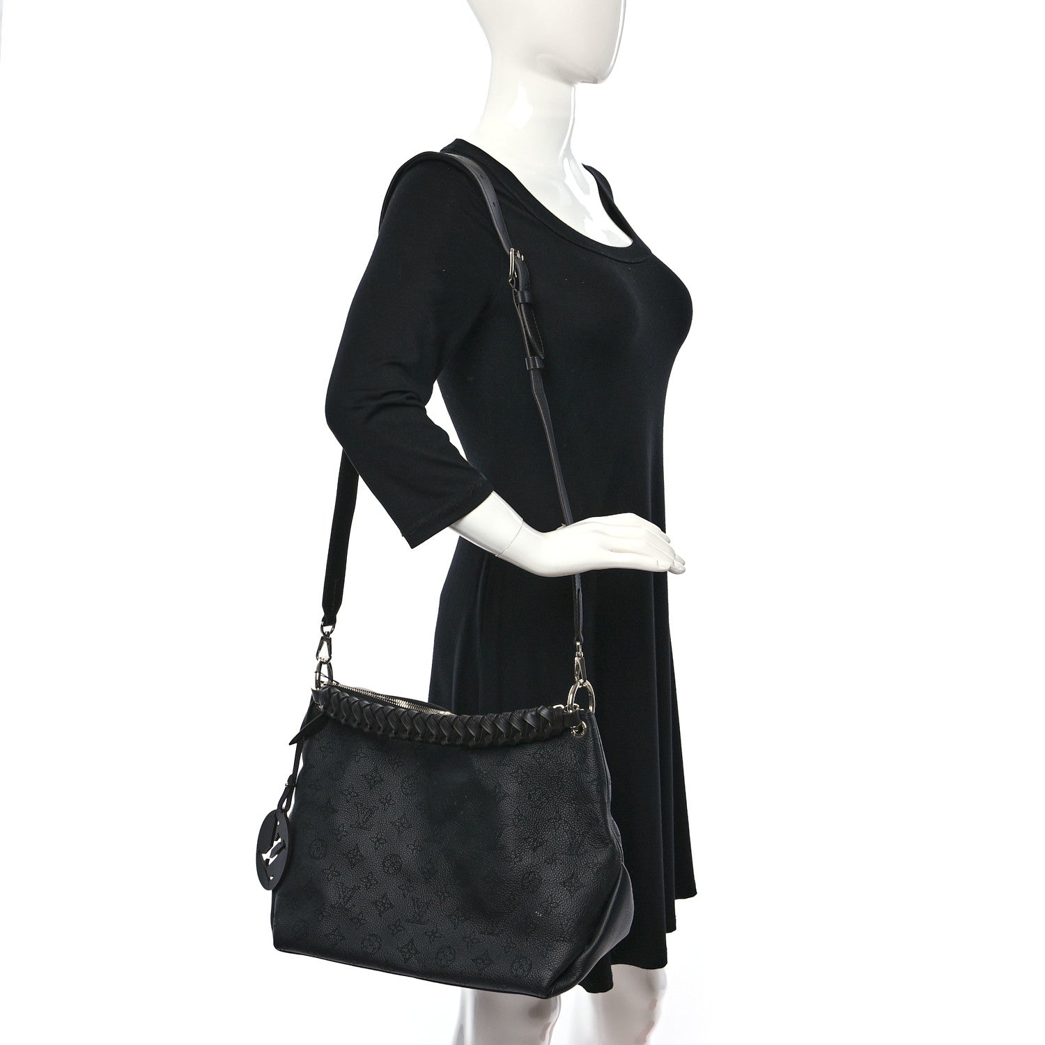 Louis Vuitton Mahina Beaubourg Hobo MM Black 2 of 11