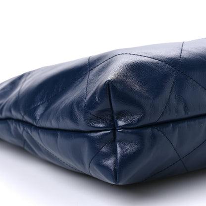 Chanel Shiny Calfskin Quilted Chanel 22 Navy Blue 9 of 10