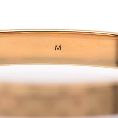 Louis Vuitton Brass Monogram Nanogram Cuff M Gold 4 of 14