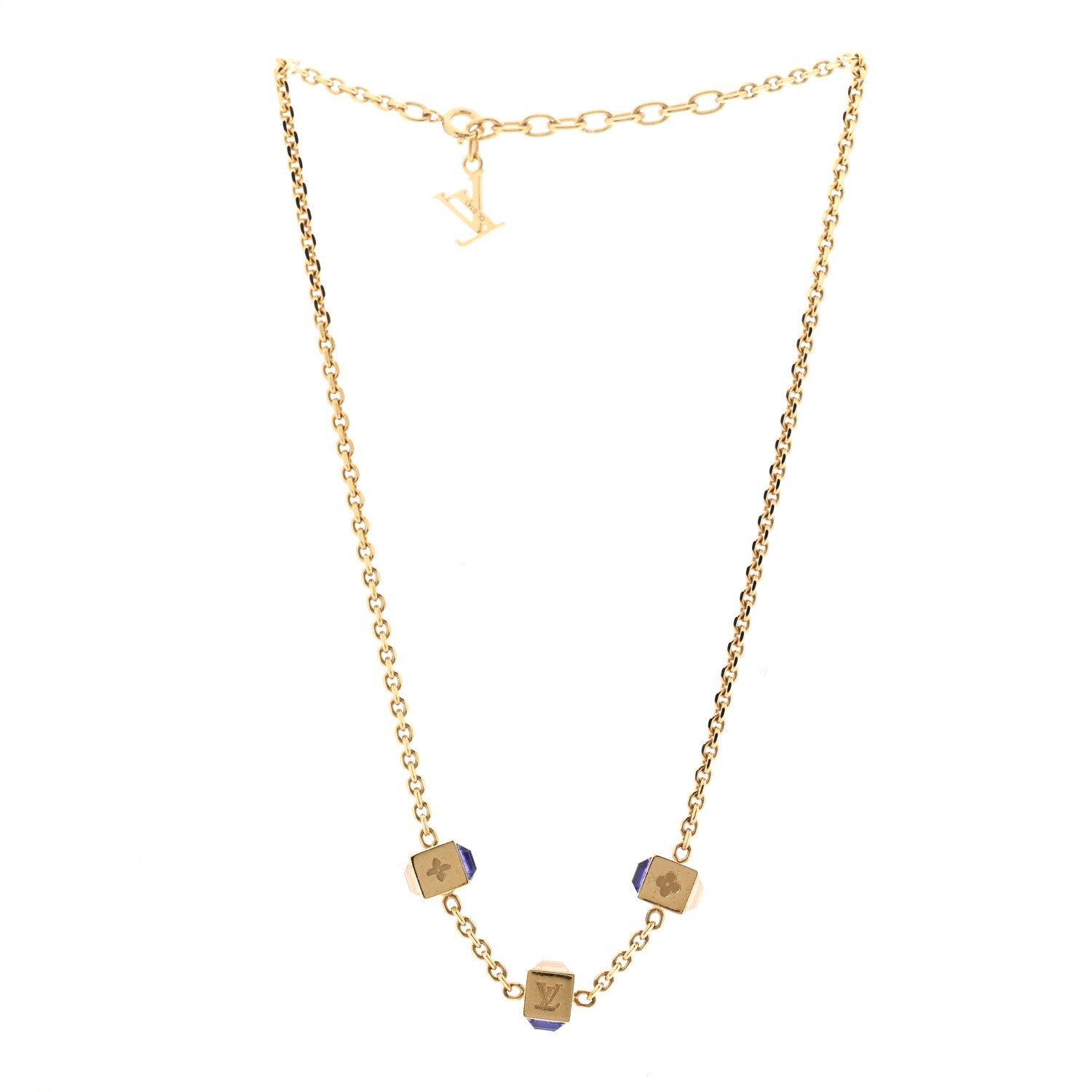 Louis Vuitton Swarovski Gamble Short Necklace Azur 4 of 6