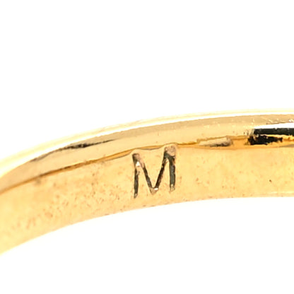 Christian Dior Metal Crystal CD Ring M Gold 5 of 5