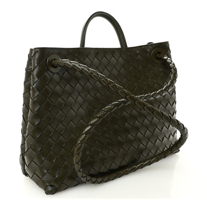 Bottega Veneta Nappa Intrecciato Medium Andiamo Shoulder Bag Kaki 3 of 9