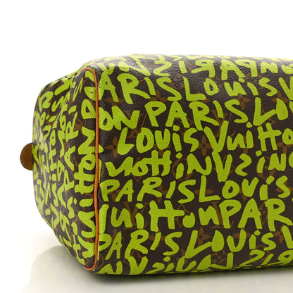 Louis Vuitton Monogram Graffiti Speedy 30 Green 9 of 11
