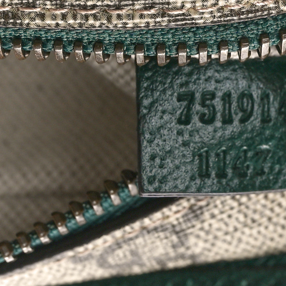 Monogram GG Mignon Textured Dollar Calfskin GG Supreme Monogram Quilted Mini GG Shoulder Bag Green Beige Ebony
