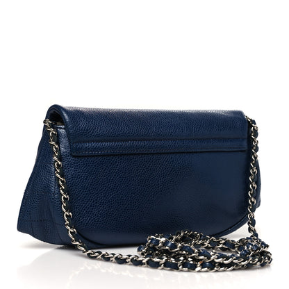 Chanel Caviar Half Moon Wallet On Chain WOC Navy 3 of 11