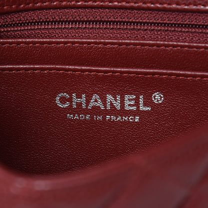 Chanel Caviar Quilted Mini Rectangular Flap Dark Red 6 of 8
