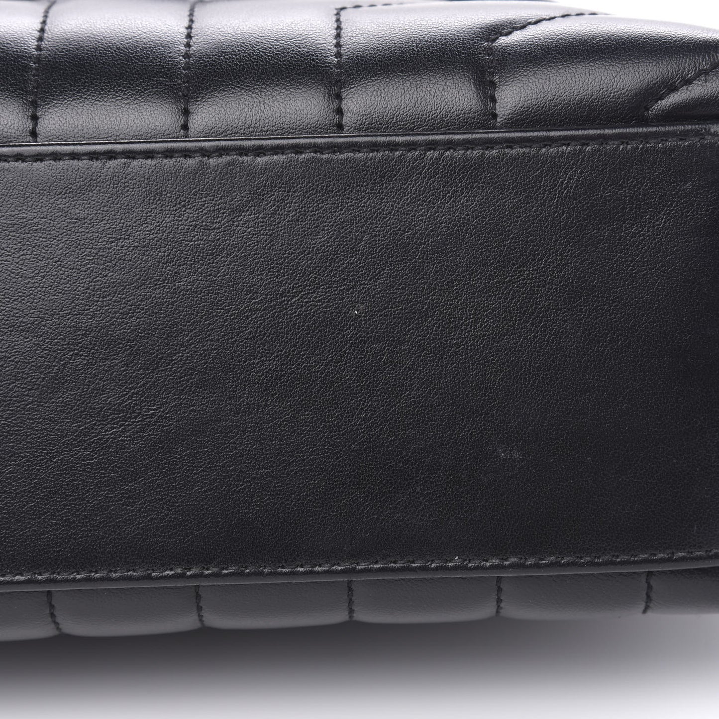 Calfskin Y Quilted Monogram Small Loulou Chain Satchel Black