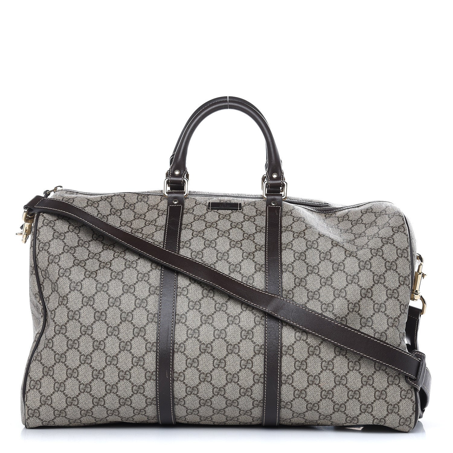 Gucci GG Plus Monogram Medium Carry On Duffle Bag Brown 1 of 21
