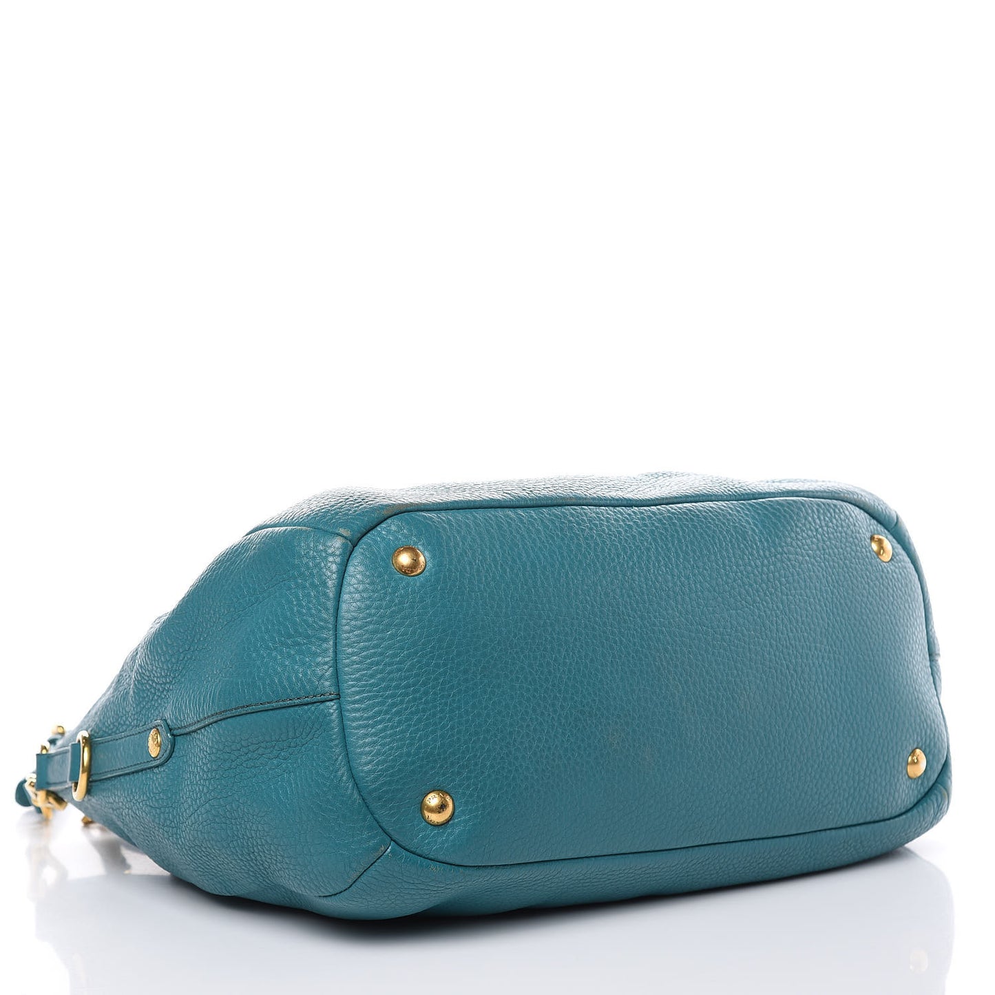 Vitello Daino Shopping Tote Turchese