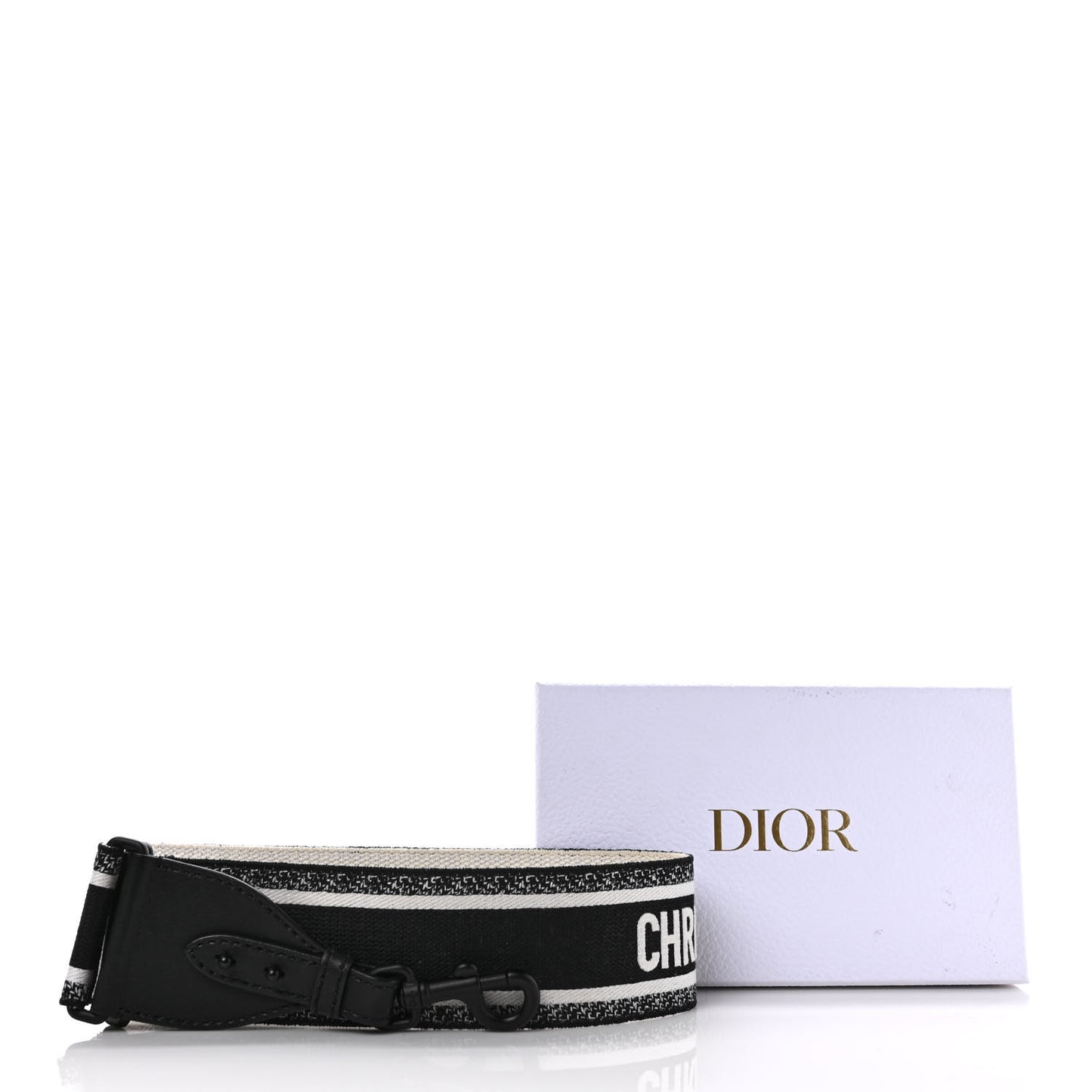 Canvas Embroidered Shoulder Strap Black Ultramatte