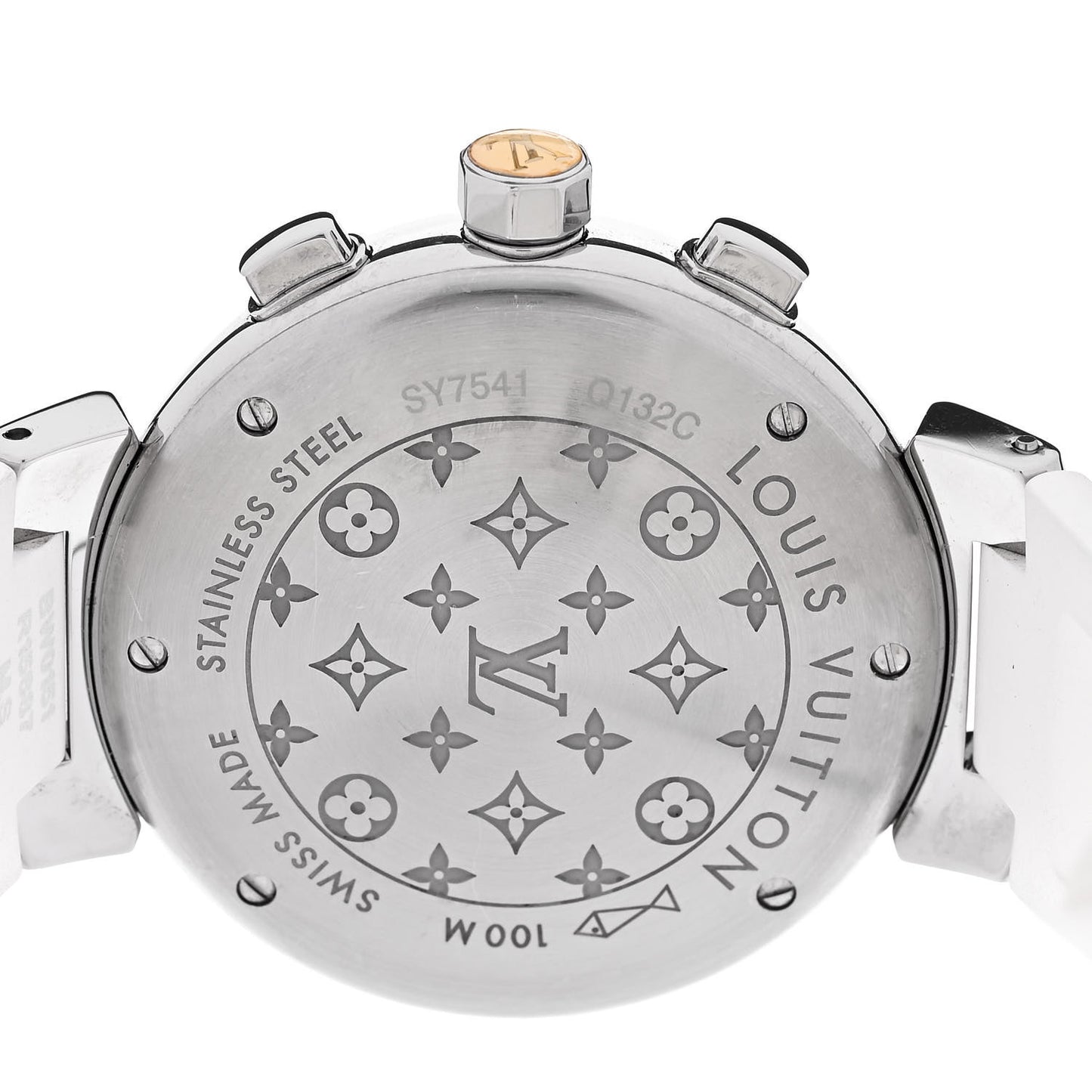 Stainless Steel Rubber Mother of Pearl 34mm Tambour Lovely Cup Quartz Watch