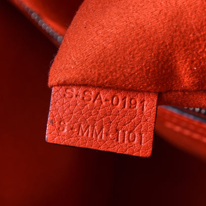Celine Drummed Calfskin Mini Luggage Vermillion 7 of 16