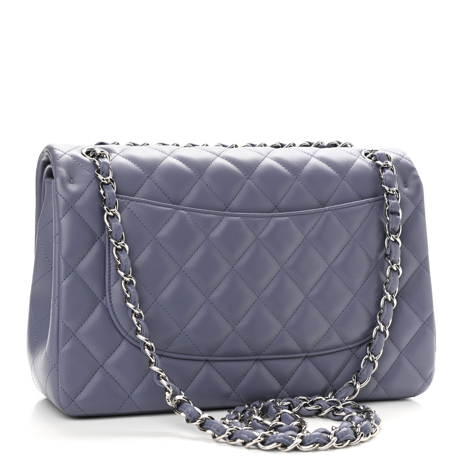 Chanel Lambskin Quilted Jumbo Double Flap Light Purple 2 of 10