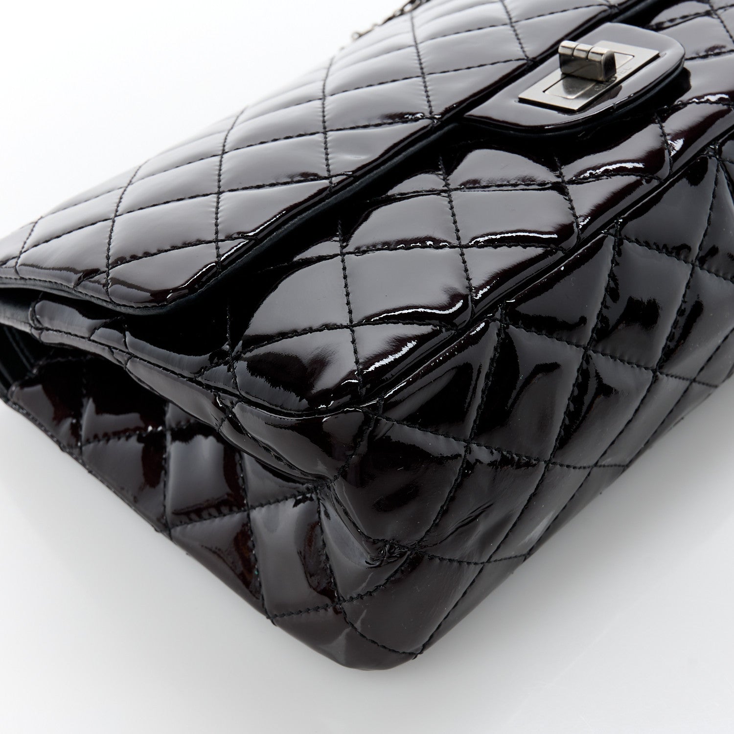 Chanel Patent Quilted 2.55 Reissue 227 Flap Black 9 of 10