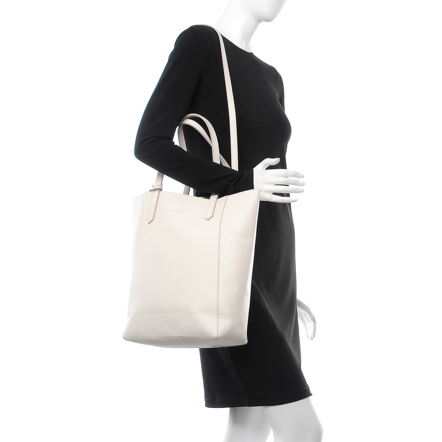 Calfskin Shopper Tote White