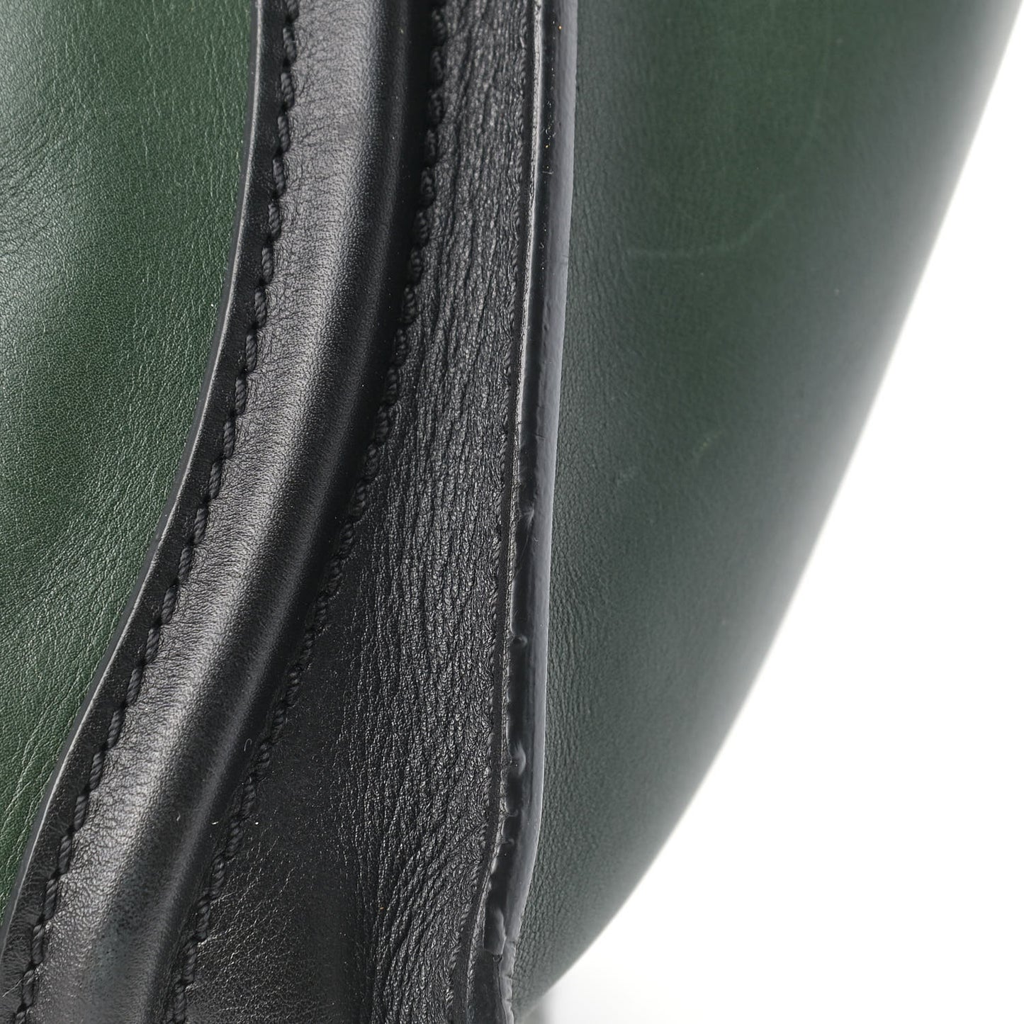 Smooth Calfskin Mini Bi-Color Luggage Forest Black