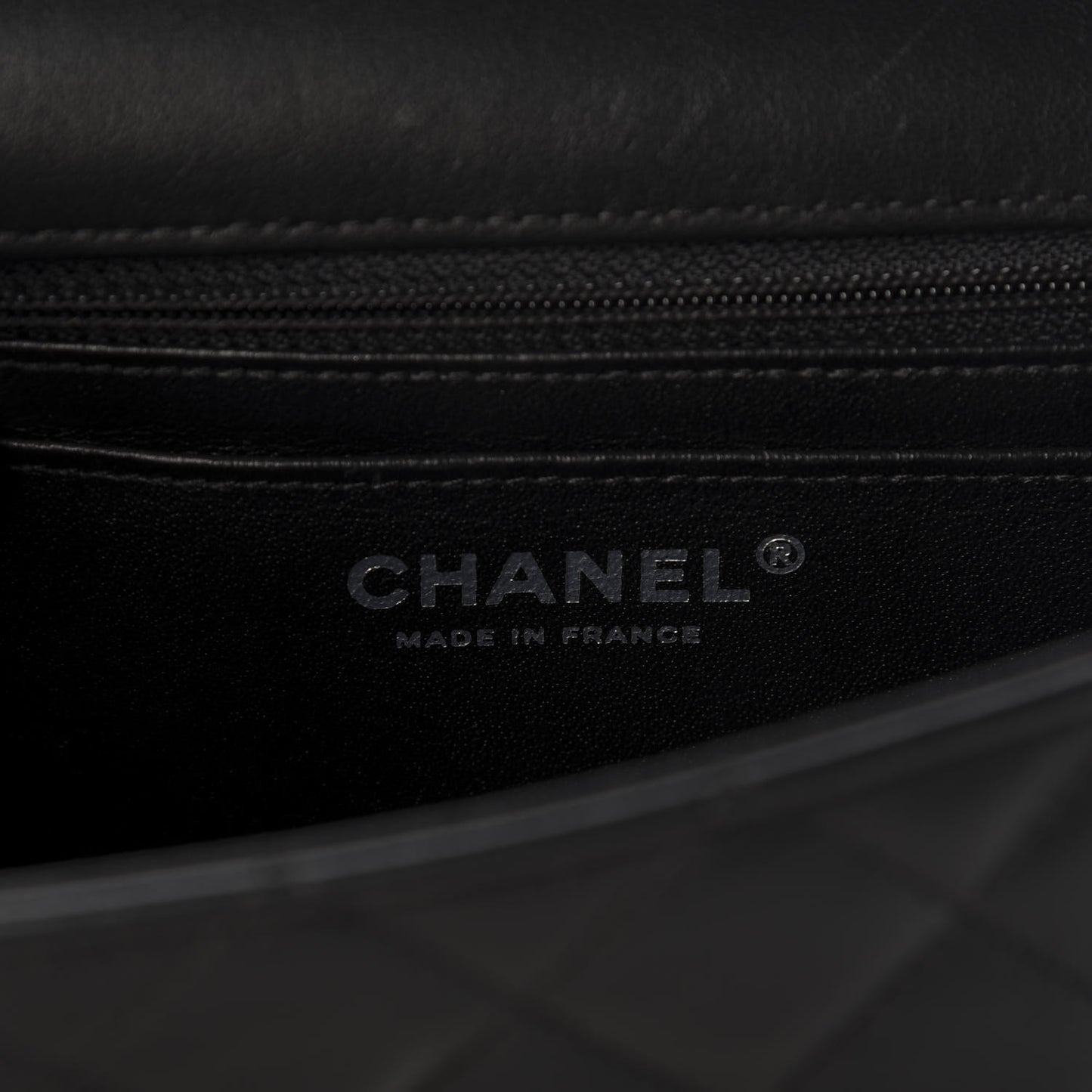Lambskin Quilted Mini Rectangular Flap Black