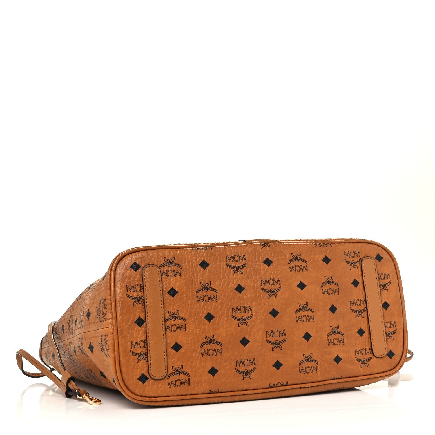 MCM Visetos Medium Liz Reversible Shopper Tote Cognac 13 of 18