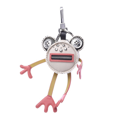 Burberry Calfskin Studded Doris The Frog Bag Charm Limestone Multi 1 of 3