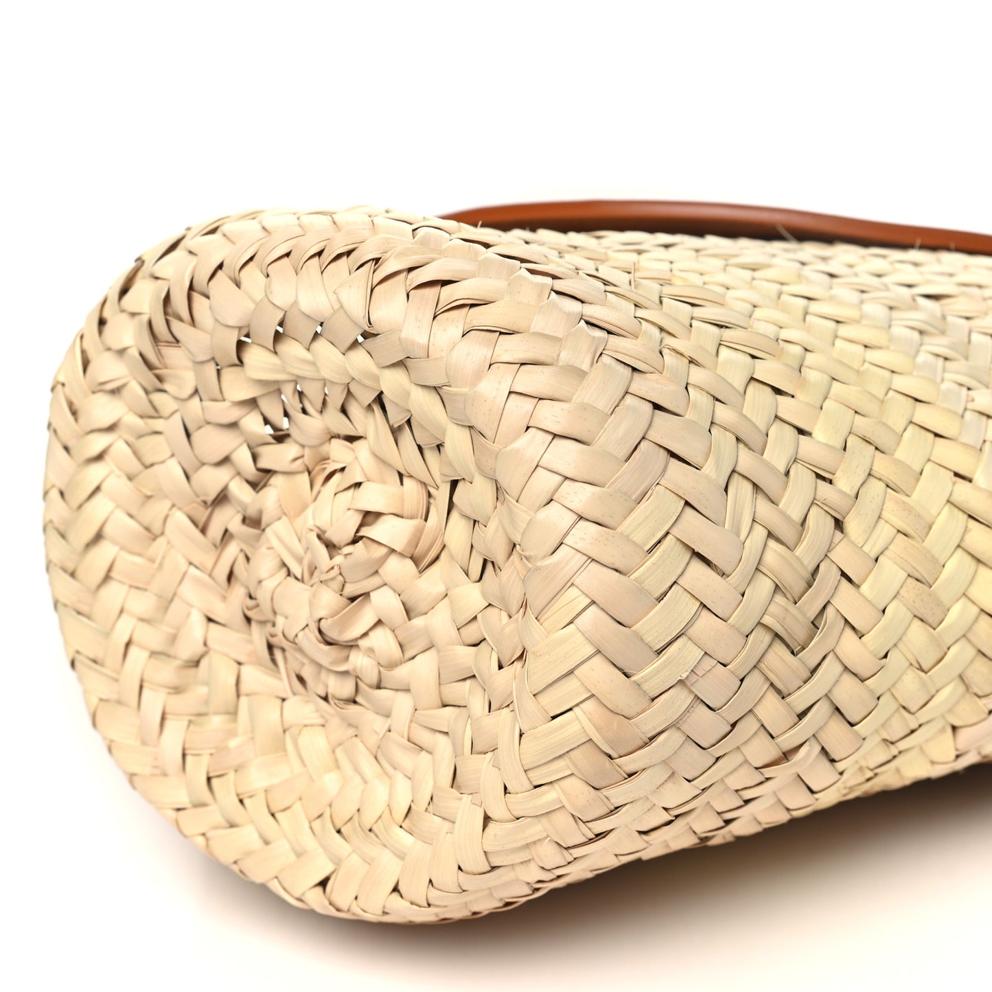 Raffia Calfskin Biloumoon Tote Natural Cuoio