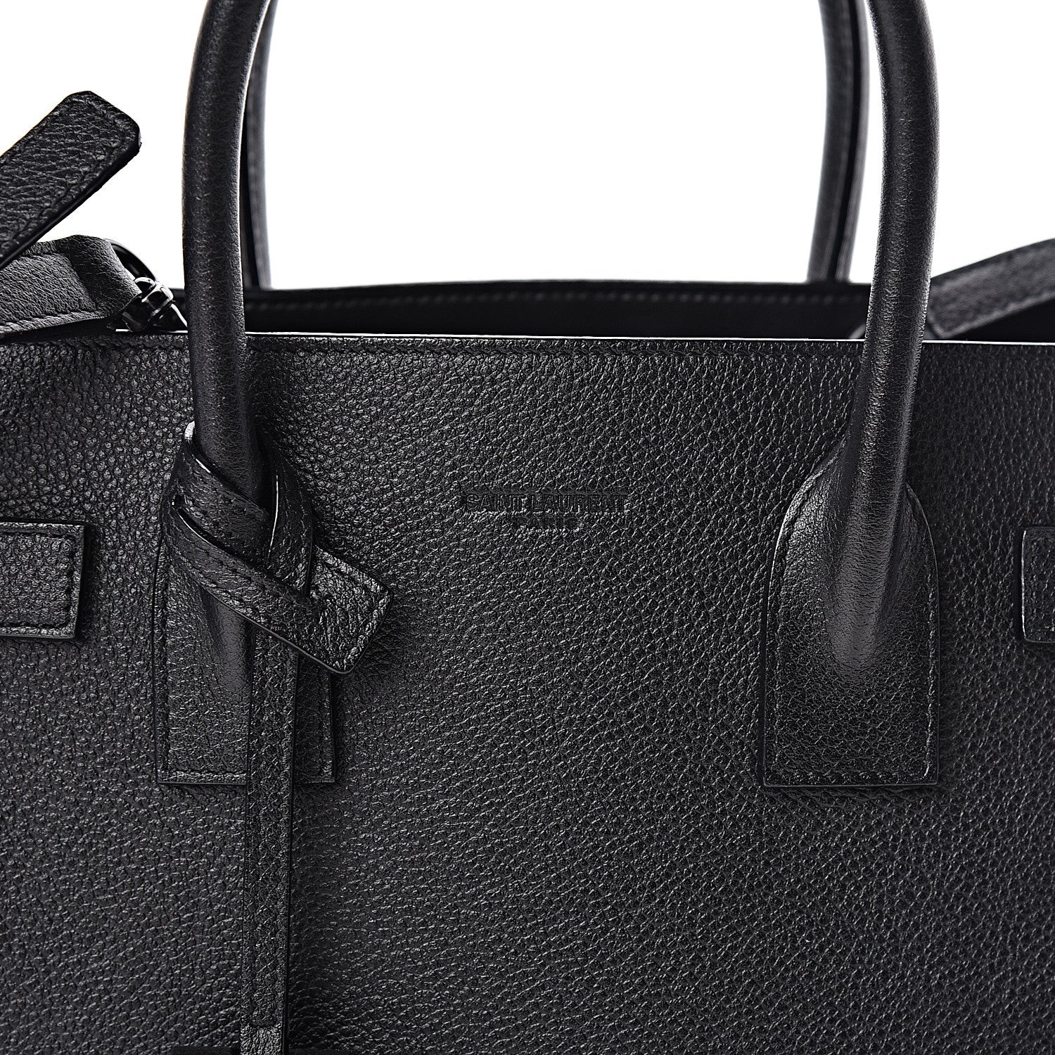 Saint Laurent Grained Calfskin Baby Sac De Jour Black 8 of 10