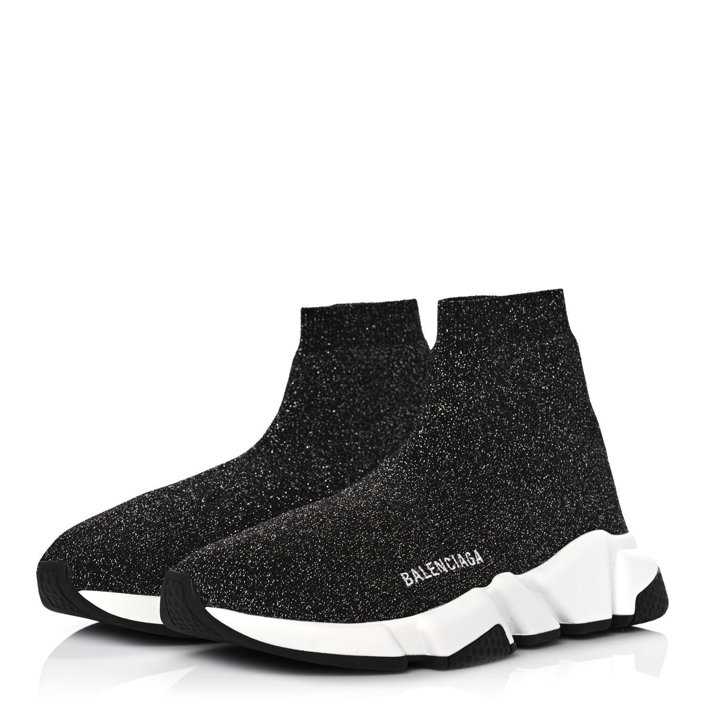 Knit Metal Womens Speed Sneakers 39 Black Gold