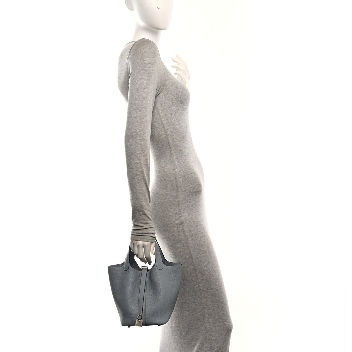 Hermes Taurillon Clemence Picotin Lock 18 PM Gris Pantin 2 of 11