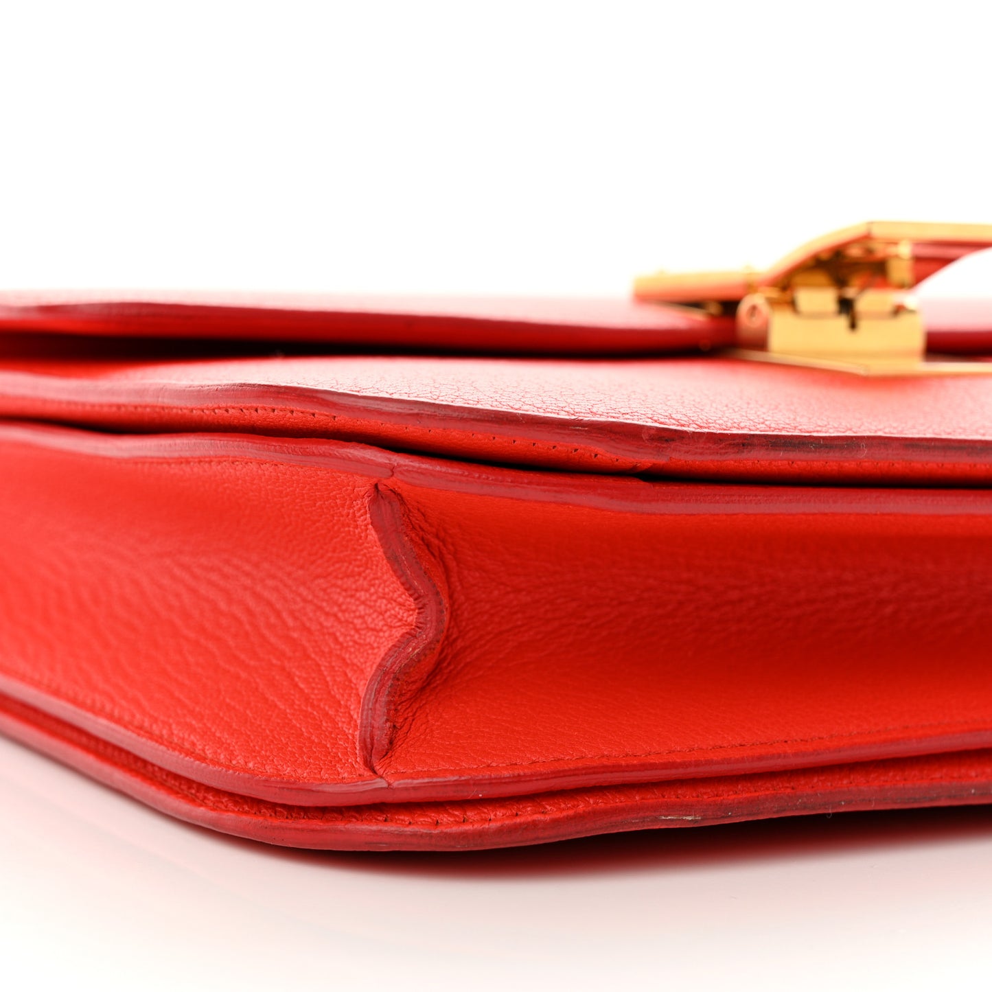 Goatskin Medium Classic Box Flap Bag Alizarin